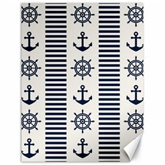 Nautical Seamless Pattern Vector Illustration Canvas 18  X 24  by Bedest