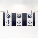 Nautical Seamless Pattern Vector Illustration Hand Towel Front