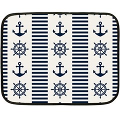 Nautical Seamless Pattern Vector Illustration Fleece Blanket (mini) by Bedest