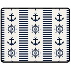 Nautical Seamless Pattern Vector Illustration Fleece Blanket (medium) by Bedest