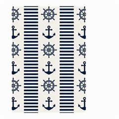 Nautical Seamless Pattern Vector Illustration Small Garden Flag (two Sides) by Bedest