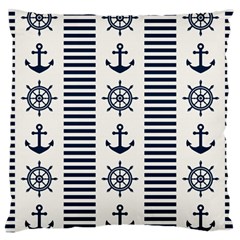 Nautical Seamless Pattern Vector Illustration Large Cushion Case (two Sides) by Bedest