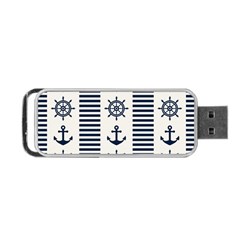 Nautical Seamless Pattern Vector Illustration Portable Usb Flash (one Side) by Bedest