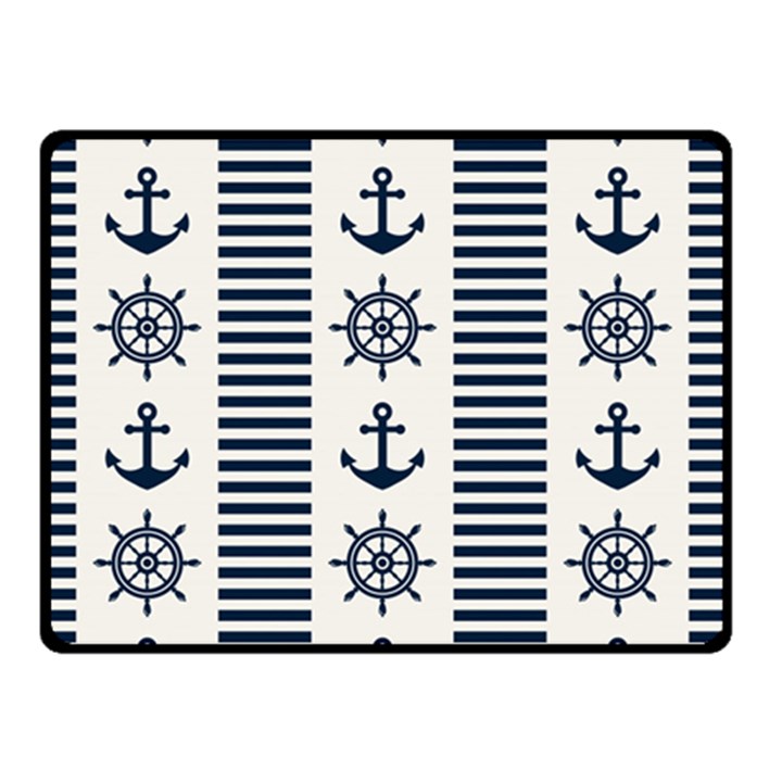 Nautical Seamless Pattern Vector Illustration Two Sides Fleece Blanket (Small)