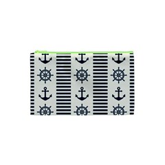 Nautical Seamless Pattern Vector Illustration Cosmetic Bag (xs) by Bedest