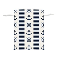 Nautical Seamless Pattern Vector Illustration Lightweight Drawstring Pouch (l) by Bedest