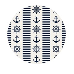 Nautical Seamless Pattern Vector Illustration Mini Round Pill Box (pack Of 3) by Bedest