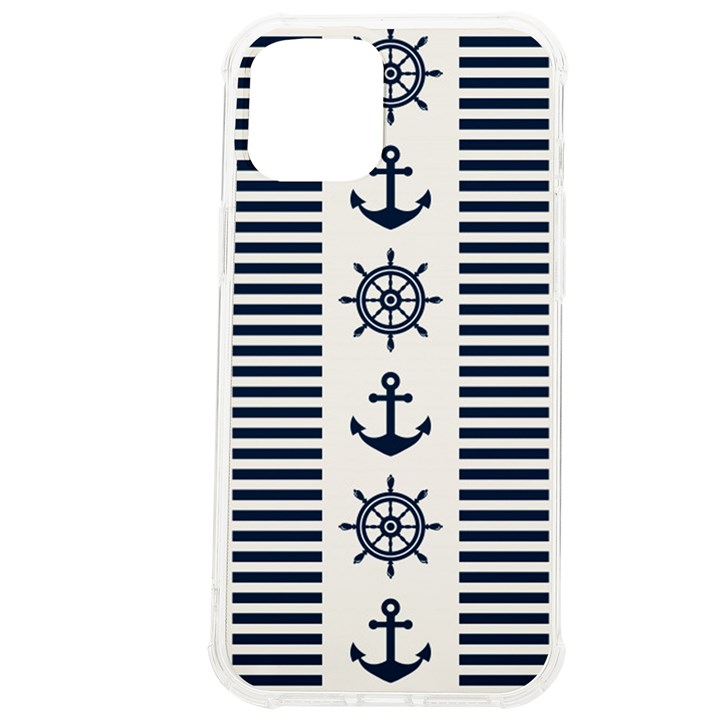 Nautical Seamless Pattern Vector Illustration iPhone 12 Pro max TPU UV Print Case