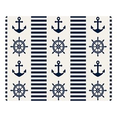 Nautical Seamless Pattern Vector Illustration Premium Plush Fleece Blanket (large) by Bedest