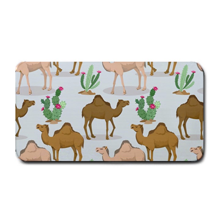 Camels Cactus Desert Pattern Medium Bar Mat