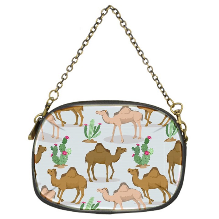 Camels Cactus Desert Pattern Chain Purse (One Side)