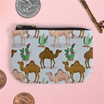 Camels Cactus Desert Pattern Mini Coin Purse Front