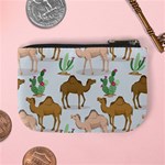 Camels Cactus Desert Pattern Mini Coin Purse Back