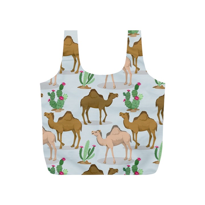 Camels Cactus Desert Pattern Full Print Recycle Bag (S)