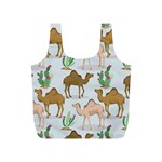 Camels Cactus Desert Pattern Full Print Recycle Bag (S) Back