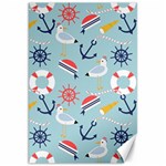 Nautical Marine Symbols Seamless Pattern Canvas 20  x 30  19.62 x28.9  Canvas - 1