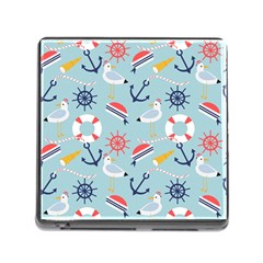 Nautical Marine Symbols Seamless Pattern Memory Card Reader (square 5 Slot) by Hannah976