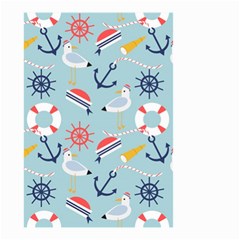 Nautical Marine Symbols Seamless Pattern Small Garden Flag (two Sides) by Hannah976