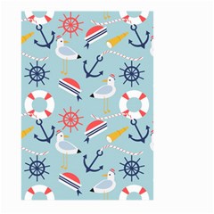 Nautical Marine Symbols Seamless Pattern Large Garden Flag (two Sides) by Hannah976