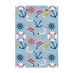 Nautical Marine Symbols Seamless Pattern A5 Acrylic Clipboard Back