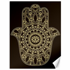 Hamsa Hand Drawn Symbol With Flower Decorative Pattern Canvas 36  X 48  by Hannah976