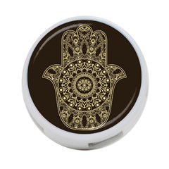 Hamsa Hand Drawn Symbol With Flower Decorative Pattern 4-port Usb Hub (one Side) by Hannah976