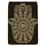 Hamsa Hand Drawn Symbol With Flower Decorative Pattern Removable Flap Cover (L) Front