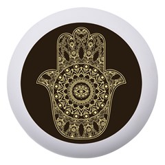 Hamsa Hand Drawn Symbol With Flower Decorative Pattern Dento Box With Mirror by Hannah976