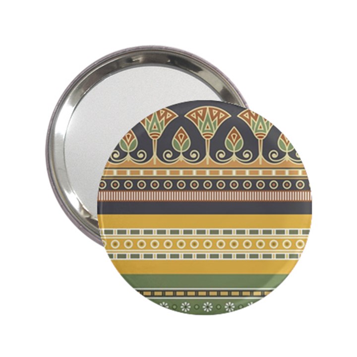 Seamless Pattern Egyptian Ornament With Lotus Flower 2.25  Handbag Mirrors