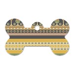 Seamless Pattern Egyptian Ornament With Lotus Flower Dog Tag Bone (Two Sides) Back