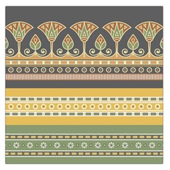 Seamless Pattern Egyptian Ornament With Lotus Flower Square Satin Scarf (36  X 36 ) by Hannah976