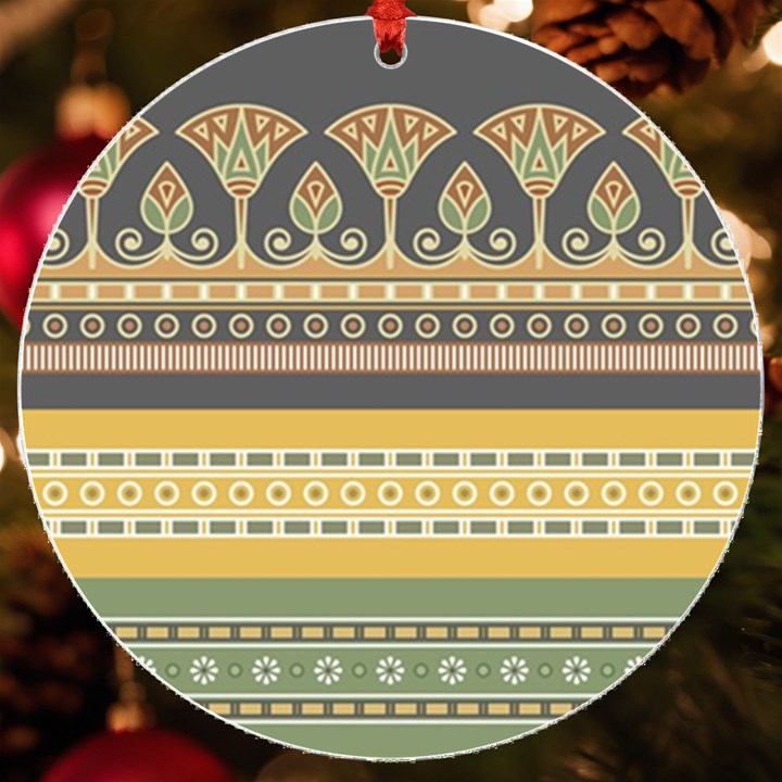 Seamless Pattern Egyptian Ornament With Lotus Flower UV Print Acrylic Ornament Round