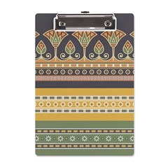 Seamless Pattern Egyptian Ornament With Lotus Flower A5 Acrylic Clipboard by Hannah976