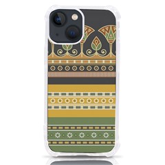 Seamless Pattern Egyptian Ornament With Lotus Flower Iphone 13 Mini Tpu Uv Print Case by Hannah976