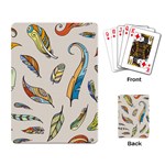 Vector Boho Doodle Feathers Seamless Pattern Illustration Playing Cards Single Design (Rectangle) Back