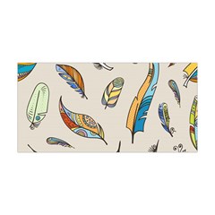 Vector Boho Doodle Feathers Seamless Pattern Illustration Yoga Headband by Hannah976