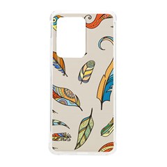 Vector Boho Doodle Feathers Seamless Pattern Illustration Samsung Galaxy S20 Ultra 6 9 Inch Tpu Uv Case by Hannah976