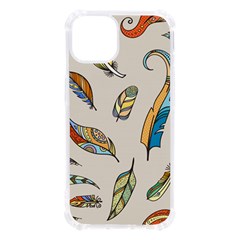 Vector Boho Doodle Feathers Seamless Pattern Illustration Iphone 13 Tpu Uv Print Case by Hannah976