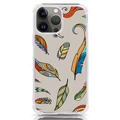 Vector Boho Doodle Feathers Seamless Pattern Illustration Iphone 13 Pro Max Tpu Uv Print Case by Hannah976