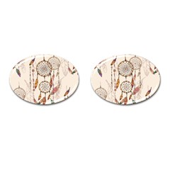 Coloured Dreamcatcher Background Cufflinks (oval) by Hannah976