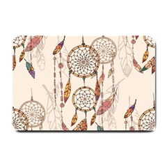 Coloured Dreamcatcher Background Small Doormat by Hannah976