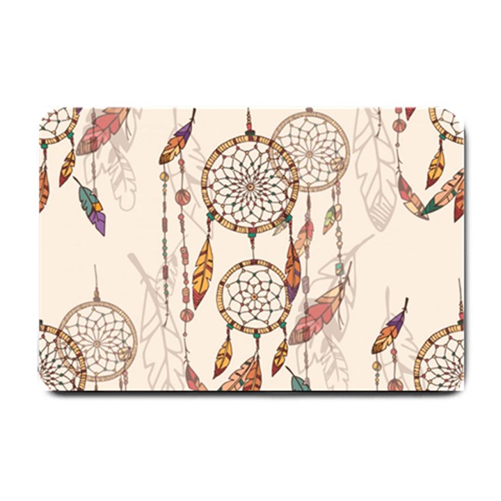 Coloured Dreamcatcher Background Small Doormat