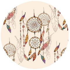 Coloured Dreamcatcher Background Wooden Bottle Opener (round) by Hannah976