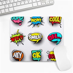 Set Colorful Comic Speech Bubbles Large Mousepad by Hannah976