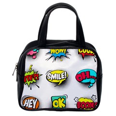 Set Colorful Comic Speech Bubbles Classic Handbag (one Side) by Hannah976