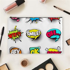 Set Colorful Comic Speech Bubbles Cosmetic Bag (large) by Hannah976