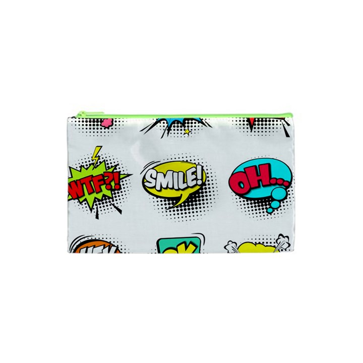 Set Colorful Comic Speech Bubbles Cosmetic Bag (XS)