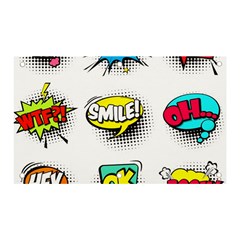 Set Colorful Comic Speech Bubbles Banner And Sign 5  X 3  by Hannah976