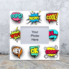 Set Colorful Comic Speech Bubbles White Box Photo Frame 4  X 6  by Hannah976