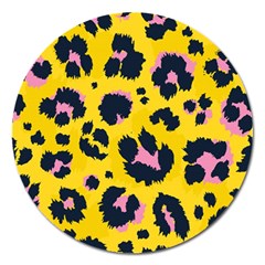 Leopard Print Seamless Pattern Magnet 5  (round) by Hannah976